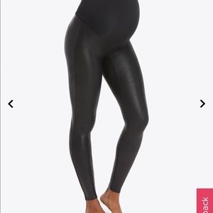Spanx Maternity Faux Leather Leggings